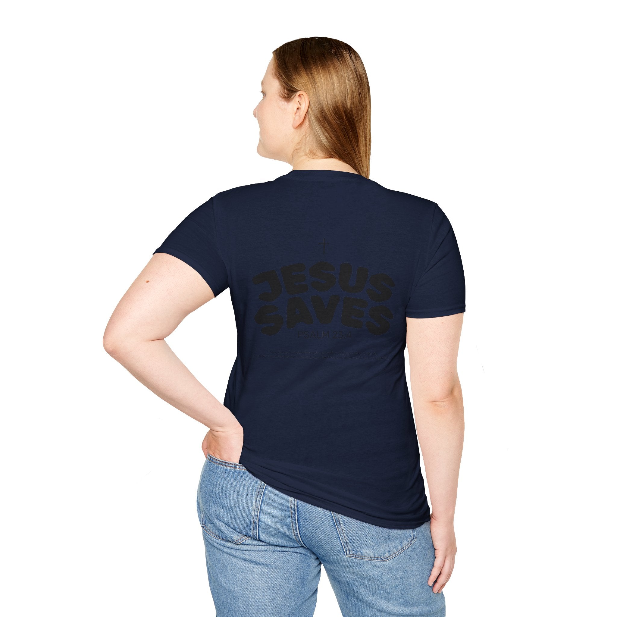 Les Enfants de Dieu T-Shirt — Jesus Saves Shirt - Psalm 23:4