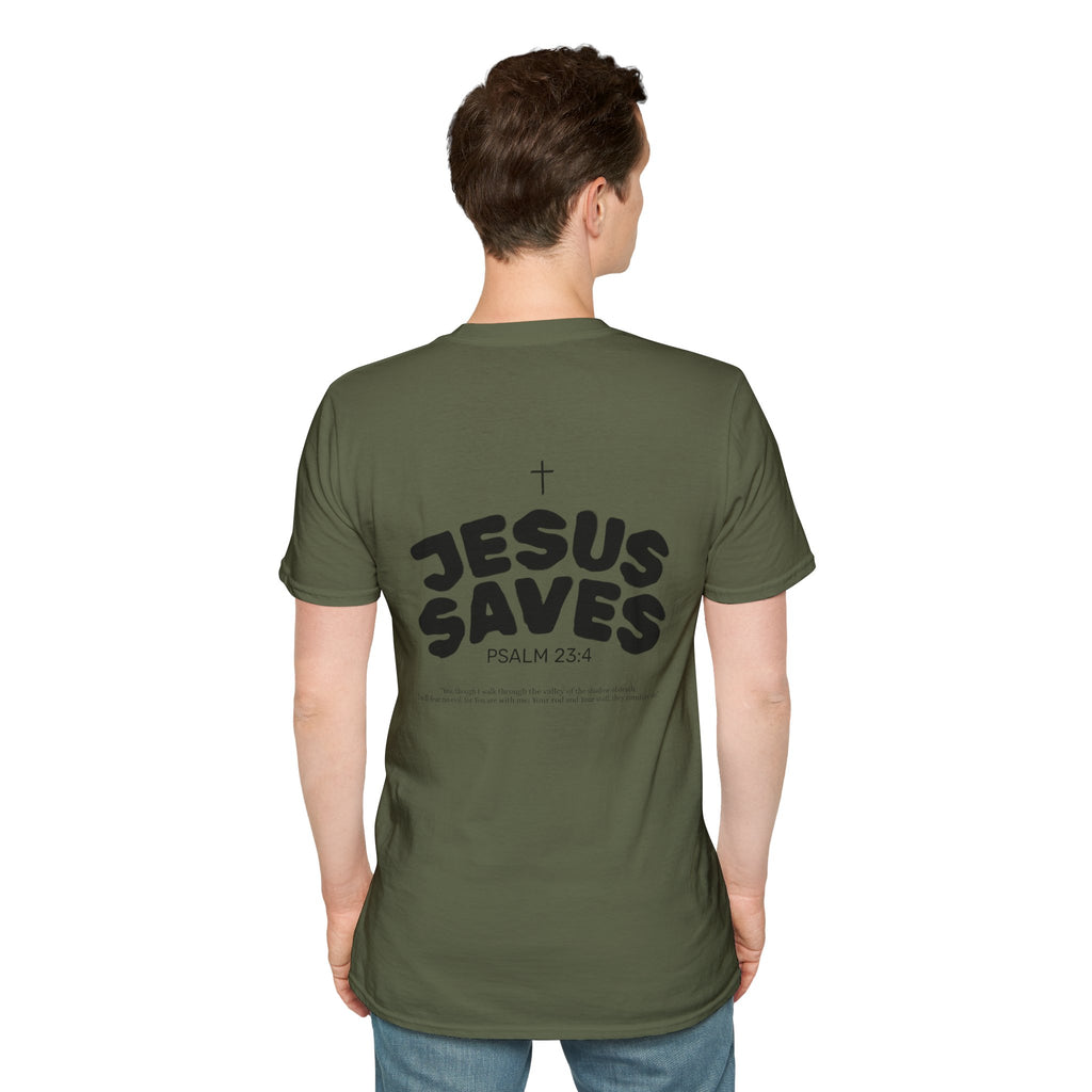 Les Enfants de Dieu T-Shirt — Jesus Saves Shirt - Psalm 23:4
