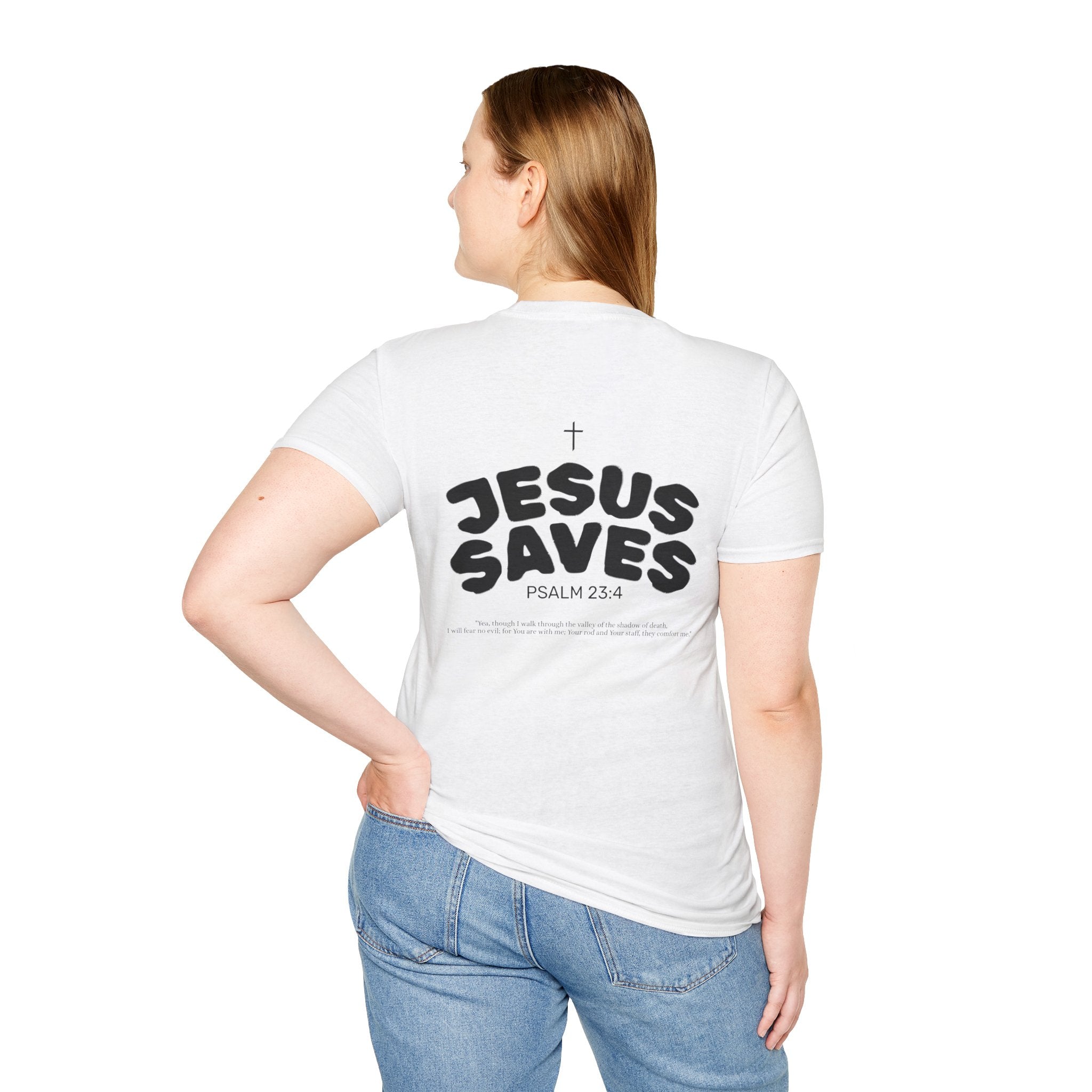 Les Enfants de Dieu T-Shirt — Jesus Saves Shirt - Psalm 23:4