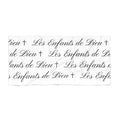 Les Enfants de Dieu Beach Towel - "Les Enfants de Dieu" Script Pattern