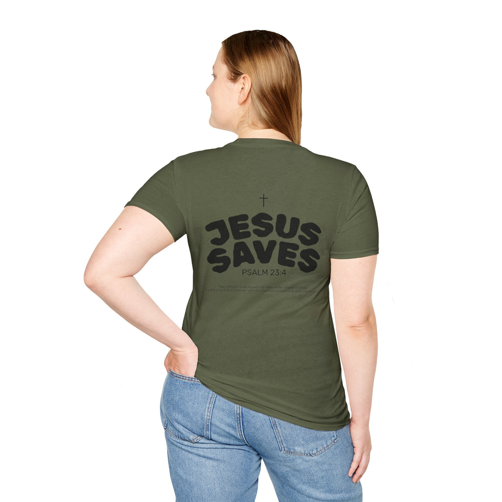 Les Enfants de Dieu T-Shirt — Jesus Saves Shirt - Psalm 23:4